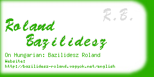 roland bazilidesz business card